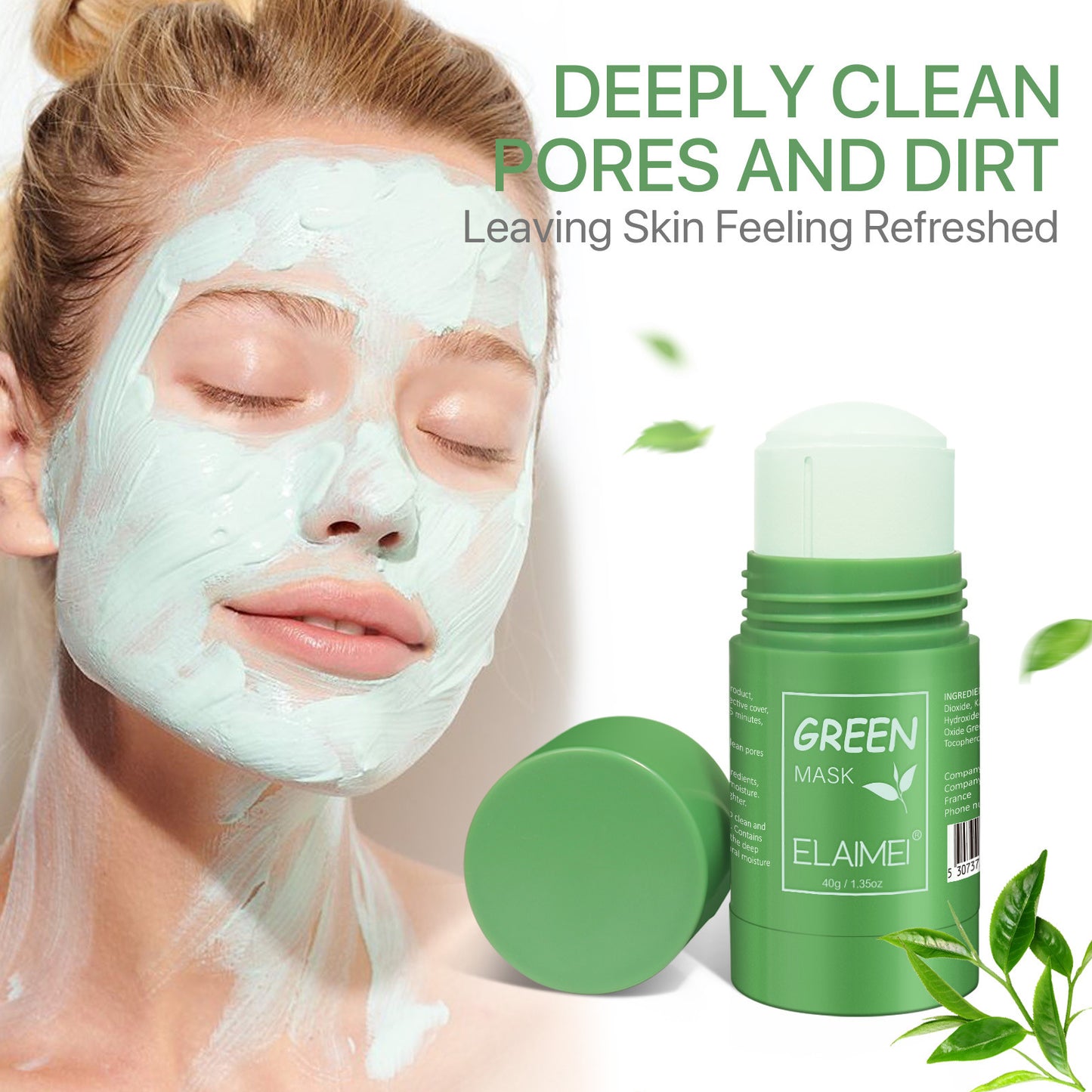 Green Tea Clay Mask Stick – Deep Cleansing & Oil Control